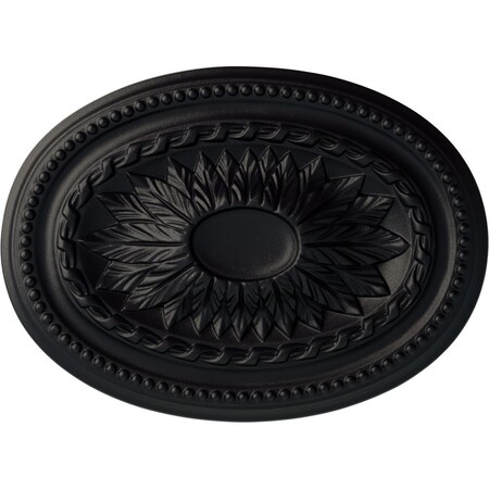 Ekena Millwork Saverne Ceiling Medallion, Hand-Painted Steel Gray, 18 1/2"W x 13 1/2"H x 1 7/8"P CM18SASGS